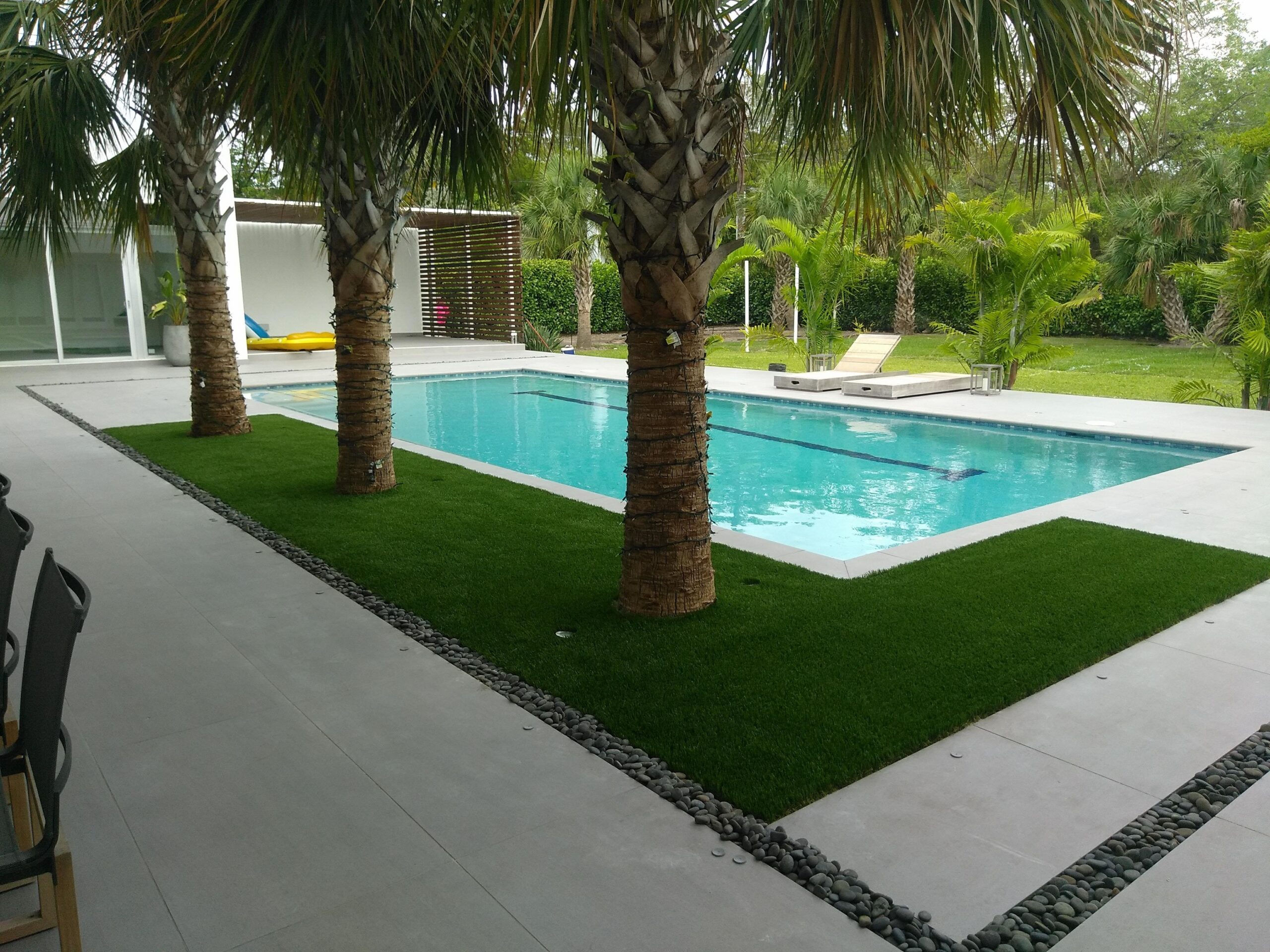 artificial turf installation for pool decks