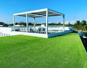 rooftop turf installation